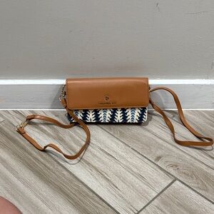 Spartina 449 Brown and Navy Crossbody Bag